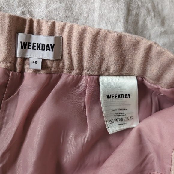 Pink Weekday wool pants EU40 - Picture 7 of 10